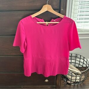 Pink Blouse with Ruffles
